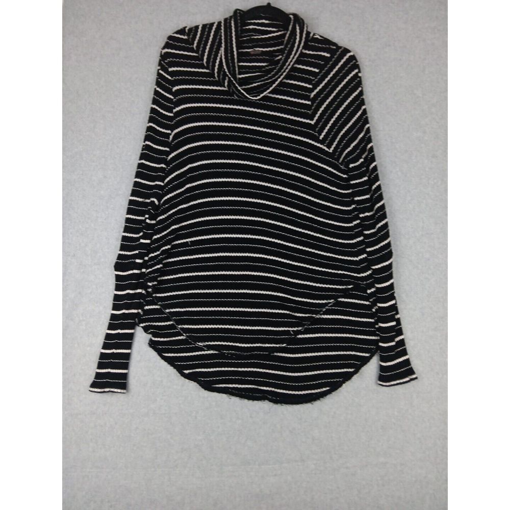 We The Free Kristina Sweater Women's Large Turtleneck Striped LS Free People‎